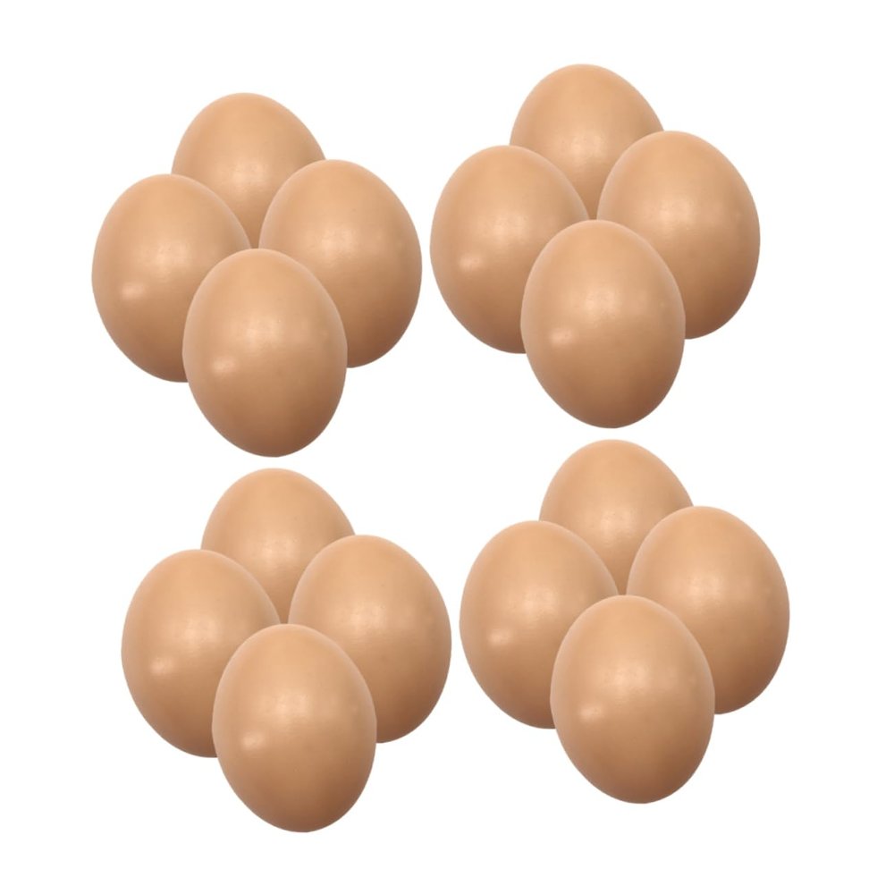 FUNNETOYU 20Pcs Decorative Fake Chicken Eggs Realistic Simulation Eggs for DIY Crafts Graffiti and Easter Decorations Material for Creative Hand Painted Projects