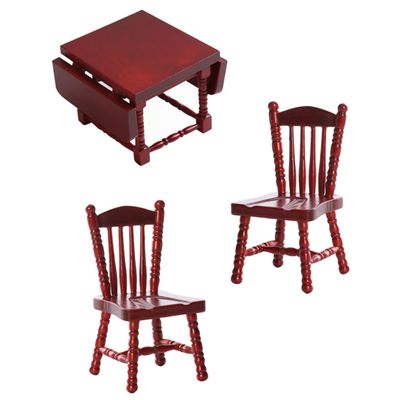 Abaodam 1Set Table Chair Simulated Furniture for Dollhouses House Accessories Lightweight and Safe Decoration for DIY Projects for Miniature Enthusiasts