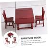 Abaodam 1Set Table Chair Simulated Furniture for Dollhouses House Accessories Lightweight and Safe Decoration for DIY Projects for Miniature Enthusiasts view 3