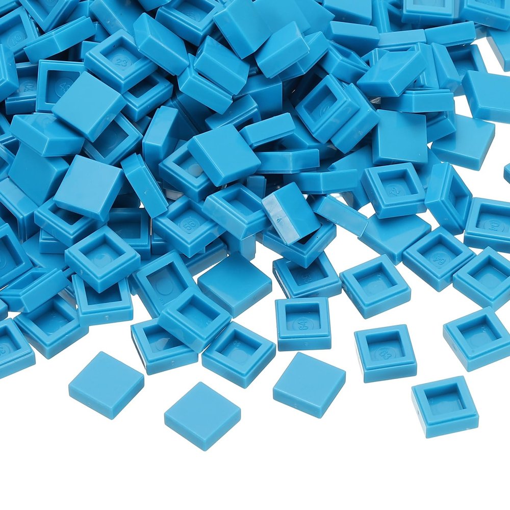 PATIKIL 333 Pcs Flat Blocks Bulk, 1x1 Square Sky Blue Classic Tiles Smooth Surface Mini Building Blocks Accessories Compatible Bricks Kits for Building Floor Walls Mosaic Pixel Arts