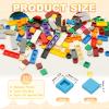 PATIKIL 333 Pcs Flat Blocks Bulk, 1x1 Square Sky Blue Classic Tiles Smooth Surface Mini Building Blocks Accessories Compatible Bricks Kits for Building Floor Walls Mosaic Pixel Arts view 2