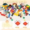 PATIKIL 333 Pcs Flat Blocks Bulk, 1x1 Square Bright Red Classic Tiles Smooth Surface Mini Building Blocks Accessories Compatible Bricks Kits for Building Floor Walls Mosaic Pixel Arts view 2