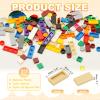 PATIKIL 555 Pcs Flat Blocks Bulk, 1x2 Square Apricot Classic Tiles Smooth Surface Mini Building Blocks Accessories Compatible Bricks Kits for Building Floor Walls Mosaic Pixel Arts view 2