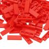 PATIKIL 122 Pcs Flat Blocks Bulk, 1x3 Square Red Classic Tiles Smooth Surface Mini Building Blocks Accessories Compatible Bricks Kits for Building Floor Walls Mosaic Pixel Arts view 1