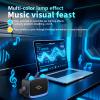 Wisoqu Karaoke Machine, Kid Karaoke Speaker with 2 Mics, Portable Bluetooth Speaker with Colorful Lights, Support Noise Reduction BT for Parties, Birthdays, Family Gatherings (Blue) view 2