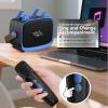 Wisoqu Karaoke Machine, Kid Karaoke Speaker with 2 Mics, Portable Bluetooth Speaker with Colorful Lights, Support Noise Reduction BT for Parties, Birthdays, Family Gatherings (Blue) view 4
