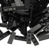 PATIKIL 122 Pcs Flat Blocks Bulk, 1x3 Square Black Classic Tiles Smooth Surface Mini Building Blocks Accessories Compatible Bricks Kits for Building Floor Walls Mosaic Pixel Arts view 1