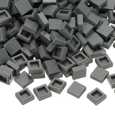 PATIKIL 333 Pcs Flat Blocks Bulk, 1x1 Square Dark Gray Classic Tiles Smooth Surface Mini Building Blocks Accessories Compatible Bricks Kits for Building Floor Walls Mosaic Pixel Arts