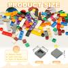 PATIKIL 333 Pcs Flat Blocks Bulk, 1x1 Square Dark Gray Classic Tiles Smooth Surface Mini Building Blocks Accessories Compatible Bricks Kits for Building Floor Walls Mosaic Pixel Arts view 2