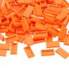 PATIKIL 555 Pcs Flat Blocks Bulk, 1x2 Square Orange Yellow Classic Tiles Smooth Surface Mini Building Blocks Accessories Compatible Bricks Kits for Building Floor Walls Mosaic Pixel Arts view 1