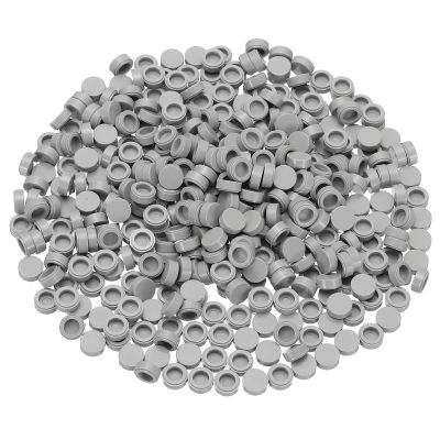 PATIKIL 455 Pcs Flat Blocks Bulk, 1x1 Round Light Gray Classic Tiles Smooth Surface Mini Building Blocks Accessories Compatible Bricks Kits for Building Floor Walls Mosaic Pixel Arts
