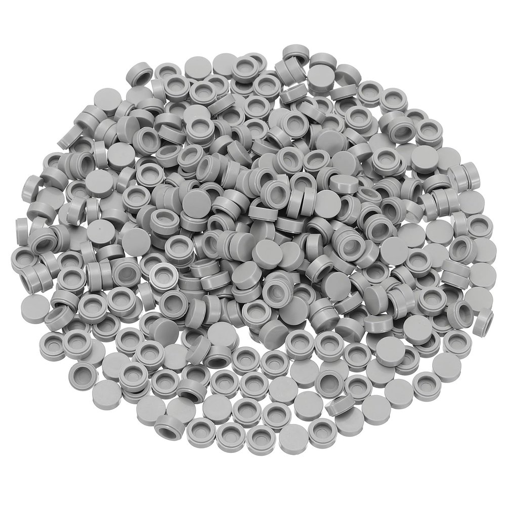 PATIKIL 455 Pcs Flat Blocks Bulk, 1x1 Round Light Gray Classic Tiles Smooth Surface Mini Building Blocks Accessories Compatible Bricks Kits for Building Floor Walls Mosaic Pixel Arts