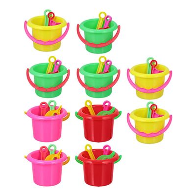Abaodam 40Pcs Mini Beach Sand Bucket for Sand Buckets for Outdoor Fun and Coordination Development for Boys and Beach Play