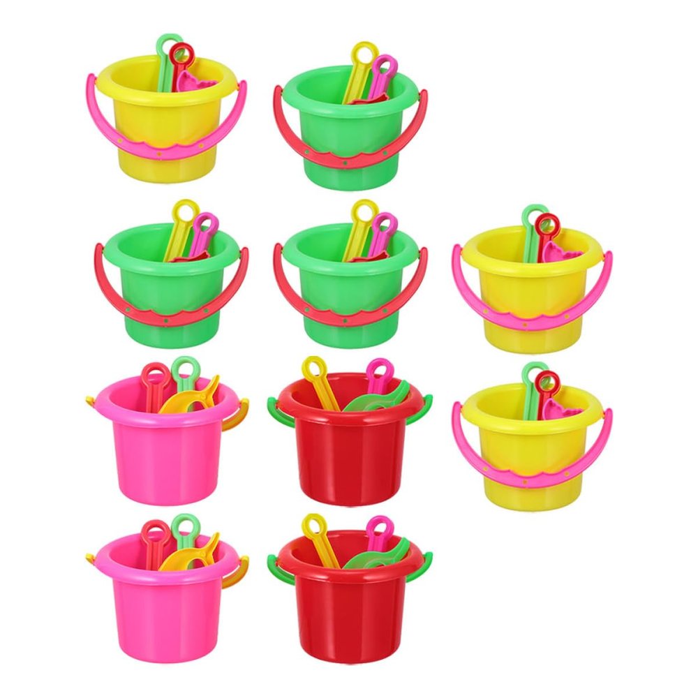Abaodam 40Pcs Mini Beach Sand Bucket for Sand Buckets for Outdoor Fun and Coordination Development for Boys and Beach Play