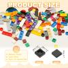 PATIKIL 333 Pcs Flat Blocks Bulk, 1x1 Square Black Classic Tiles Smooth Surface Mini Building Blocks Accessories Compatible Bricks Kits for Building Floor Walls Mosaic Pixel Arts view 2