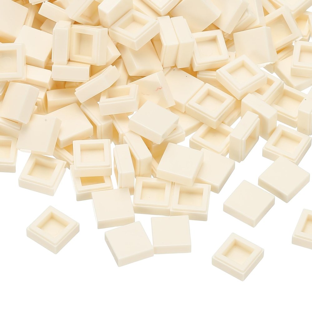 PATIKIL 333 Pcs Flat Blocks Bulk, 1x1 Square White Classic Tiles Smooth Surface Mini Building Blocks Accessories Compatible Bricks Kits for Building Floor Walls Mosaic Pixel Arts
