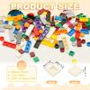 PATIKIL 333 Pcs Flat Blocks Bulk, 1x1 Square White Classic Tiles Smooth Surface Mini Building Blocks Accessories Compatible Bricks Kits for Building Floor Walls Mosaic Pixel Arts view 2