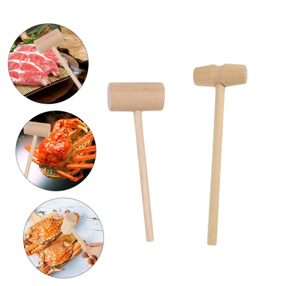 Cabilock 20pcs Mini Toys Toy Hammers Wood Mallets for Boys and Girls Adults Food Mallet Household Mini Hammer Solid Wood