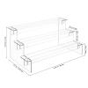 GRIRIW 2Pcs Acrylic Display Stand Transparent Riser Shelf for Jewelry Figures Models Sturdy Support for Home Office Showcase Efficient Space Usage view 2