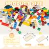 PATIKIL 555 Pcs Flat Blocks Bulk, 1x2 Square White Classic Tiles Smooth Surface Mini Building Blocks Accessories Compatible Bricks Kits for Building Floor Walls Mosaic Pixel Arts view 2