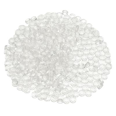 PATIKIL 455 Pcs Flat Blocks Bulk, 1x1 Round Transparent Classic Tiles Smooth Surface Mini Building Blocks Accessories Compatible Bricks Kits for Building Floor Walls Mosaic Pixel Arts
