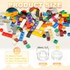 PATIKIL 455 Pcs Flat Blocks Bulk, 1x1 Round Transparent Classic Tiles Smooth Surface Mini Building Blocks Accessories Compatible Bricks Kits for Building Floor Walls Mosaic Pixel Arts view 2