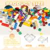 PATIKIL 333 Pcs Flat Blocks Bulk, 1x1 Square Transparent Classic Tiles Smooth Surface Mini Building Blocks Accessories Compatible Bricks Kits for Building Floor Walls Mosaic Pixel Arts view 2