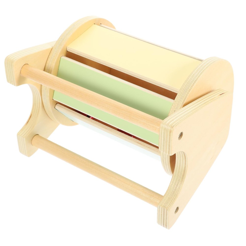 BESTonZON Wooden Educational Textile Drum for Montessori Cognitive Plaything Safe High Grade Enhances Hand Eye Coordination for Parties Outdoor Activities