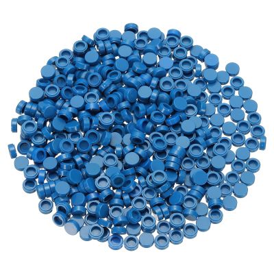 PATIKIL 455 Pcs Flat Blocks Bulk, 1x1 Round Blue Classic Tiles Smooth Surface Mini Building Blocks Accessories Compatible Bricks Kits for Building Floor Walls Mosaic Pixel Arts