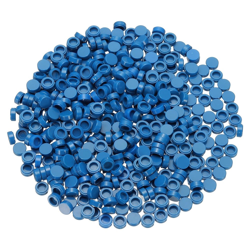 PATIKIL 455 Pcs Flat Blocks Bulk, 1x1 Round Blue Classic Tiles Smooth Surface Mini Building Blocks Accessories Compatible Bricks Kits for Building Floor Walls Mosaic Pixel Arts