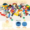 PATIKIL 455 Pcs Flat Blocks Bulk, 1x1 Round Blue Classic Tiles Smooth Surface Mini Building Blocks Accessories Compatible Bricks Kits for Building Floor Walls Mosaic Pixel Arts view 2