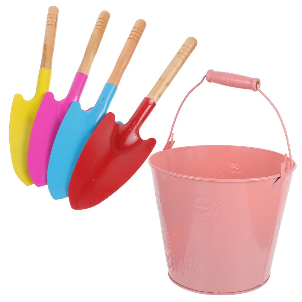 LIOOBO 1Set Portable Beach Bucket with Shovels for Fun Outdoor Sand Play Accessories for and Sandbox Activities