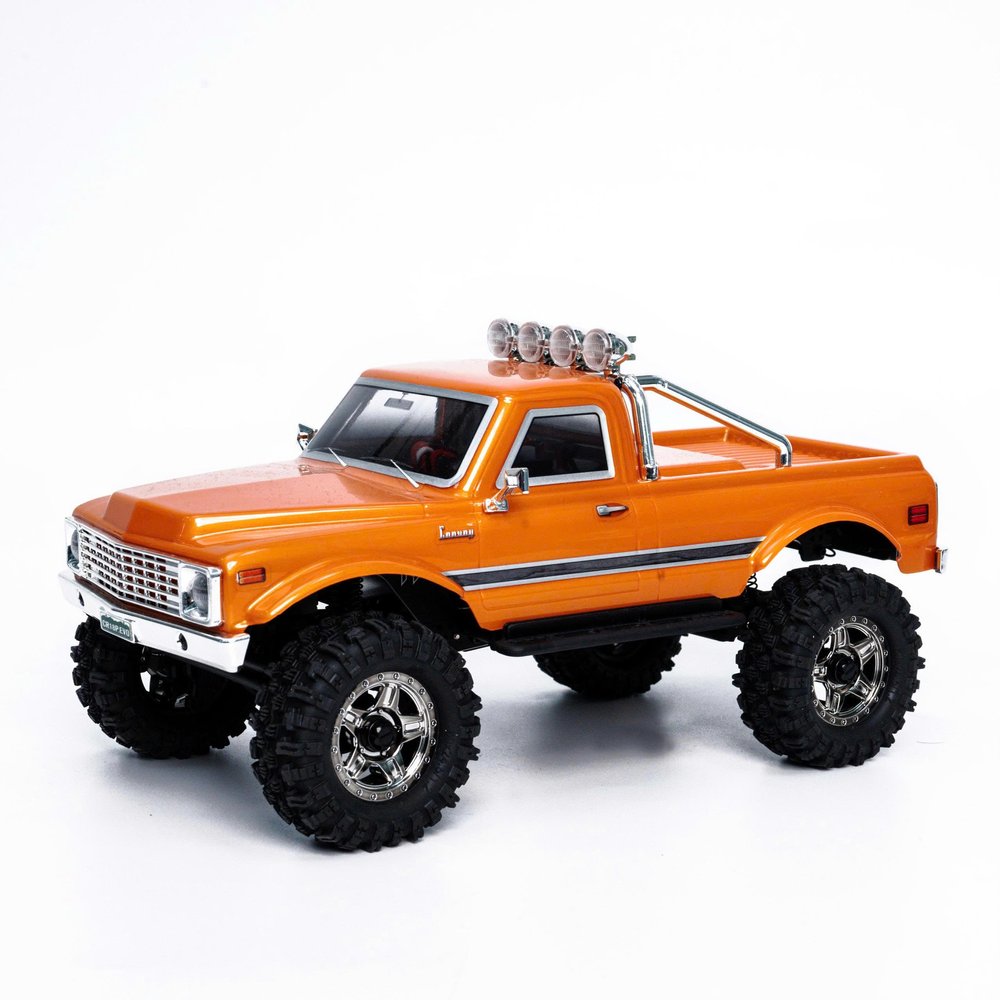 HOBBYPLUS CR18P EVO 2 Rock RC Crawler - 1/18 Scale Mini RC Crawler with Two-Speed Transmission, All-Metal Gears, Evolved EVO Platform, Ready-to-Run, Distinctive Styling Convoy Hugger Orange