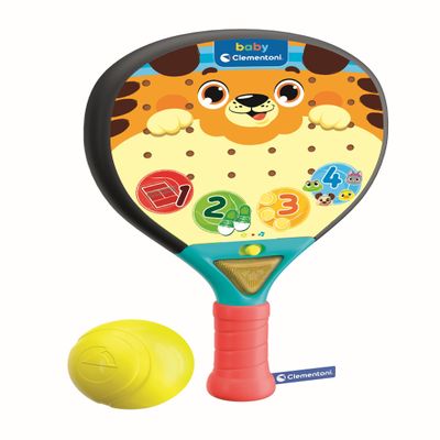 Baby Clementoni Baby Paddle with Ball - With Bat, Soft Rubber Ball & Electronic Activity Centre for Motor Skills & Dexterity - for Toddlers from 1-4 Years - 17591