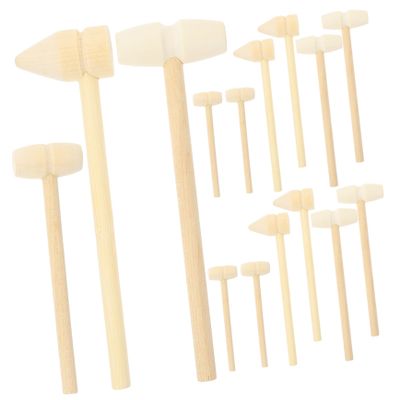 CORHAD 15Pcs Mini Wooden Hammers Knocking Mallets for Educational for Pounding Cracking Egg Safe Solid Wooden Construction