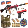 Electric Soft Bullet Toy Gun for Boys, Auto-Manual Shell Ejecting Toy Foam Blasters & Guns with 100 Soft Darts, Tactical Vest Kit,Shooting Games Educational Toys for 6-14+ view 1