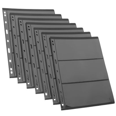 HORIALENCE 10Sheets Album Durable Currency Loose Leaf Pages for Stamps Photos and Collectibles Practical for Stamp Collectors