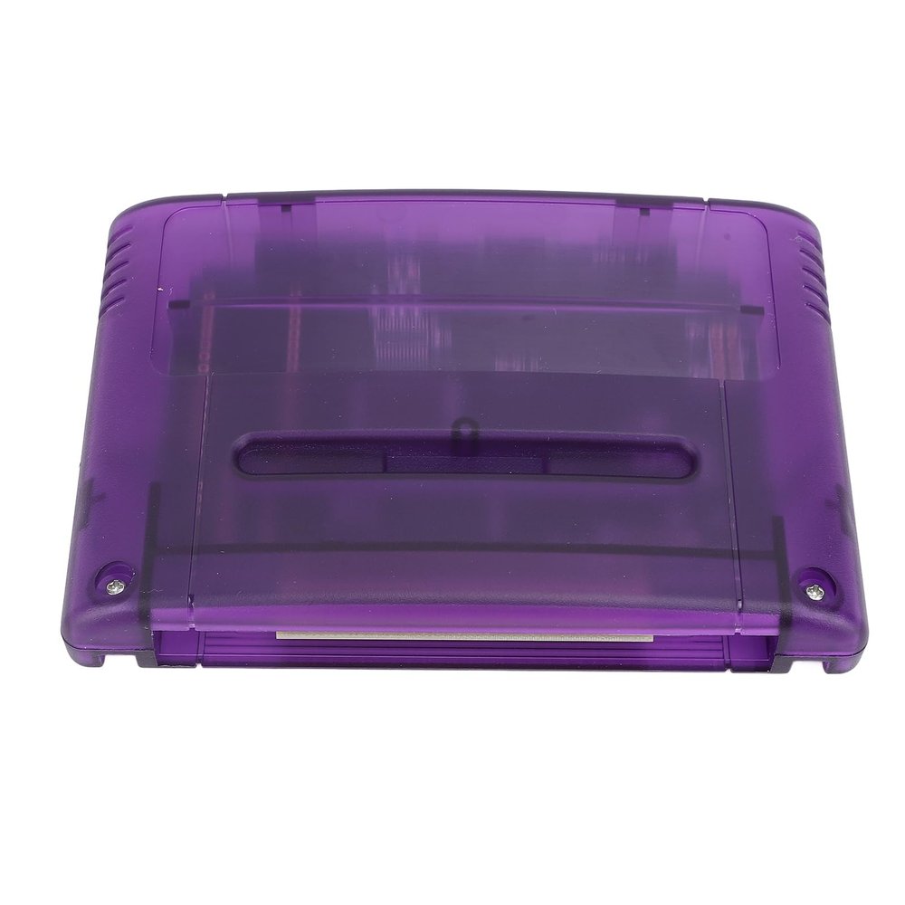 LICAEVEY 3000 in 1 Game Cartridge for SNES | SFC Console, 8GB Built in Memory Card, Auto Save Backup, High Speed V1.0 Cartridge (USA Version Only) (Transparent Voilet)