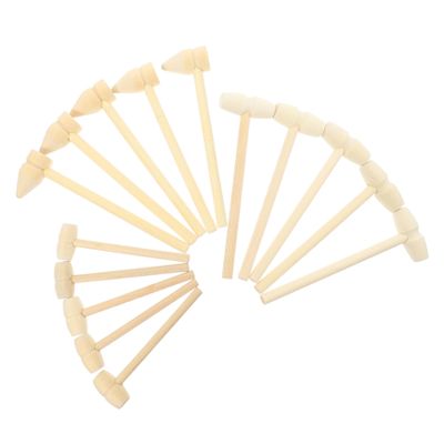 HANABASS 15Pcs Mini Wooden Hammers for Hammer for Hand Eye Coordination and Muscle Development Safe and Reliable Pounding Tool for Boys