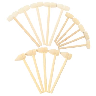 SUPVOX 15Pcs Mini Wooden Mallets for Funny Hammer for Enhanced Hand Eye Coordination and Flexibility for Creative Play and Learning Activities