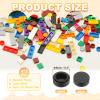 PATIKIL 455 Pcs Flat Blocks Bulk, 1x1 Round Black Classic Tiles Smooth Surface Mini Building Blocks Accessories Compatible Bricks Kits for Building Floor Walls Mosaic Pixel Arts view 2
