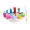 HANABASS 1Set Colorful Wooden Educational Clock for Numbers Learning Clock Safe Enhances Shape Recognition and Color Perception for Boys view 2