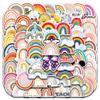 100pcs Cute Rainbow Stickers Set Waterproof Vinyl Multipurpose Decorative Stickers for Kids Teens Laptops, Water Bottles, Notebooks, Mobile Phones, Luggage view 1
