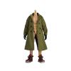 1/12 Action Figure Clothes,Long Trench Coat for 6" Action Figures,1:12 Scale Miniature Coat-only Clothing (Army Green) view 1