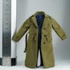 1/12 Action Figure Clothes,Long Trench Coat for 6" Action Figures,1:12 Scale Miniature Coat-only Clothing (Army Green) view 2