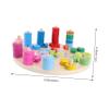 LIOOBO 1Set Colorful Wooden Clock Educational Learning for Numbers Safe Design Fun Early Learning for Boys view 2