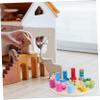 LIOOBO 1Set Colorful Wooden Clock Educational Learning for Numbers Safe Design Fun Early Learning for Boys view 3