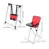 Abaodam 2Pcs Doll High Chair and Swing Set Dollhouse Accessories for Role Play Encourages Creativity and Imaginative Play with Sturdy Construction view 2