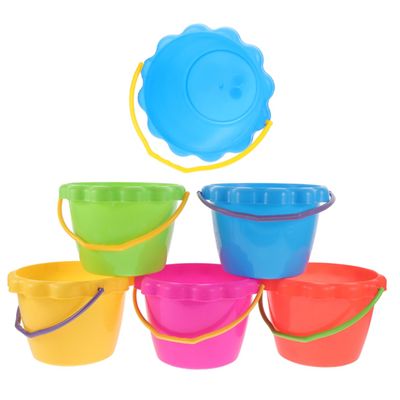 BESPORTBLE 6Pcs Portable Beach Buckets Sand Pails for Multi Functional Garden and Water for Summer Beach Games and Family Fun