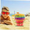 BESPORTBLE 6Pcs Portable Beach Buckets Sand Pails for Multi Functional Garden and Water for Summer Beach Games and Family Fun view 2